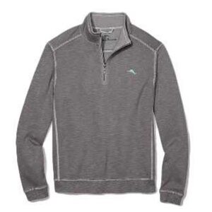 TOMMY BAHAMA - TOBAGO BAY - HALF ZIP LEISURE KNIT - COTTON BLEND